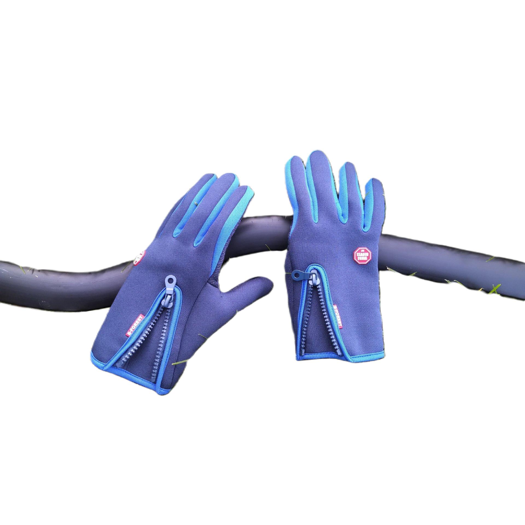 Budget windproof, palm grip and touchscreen gloves